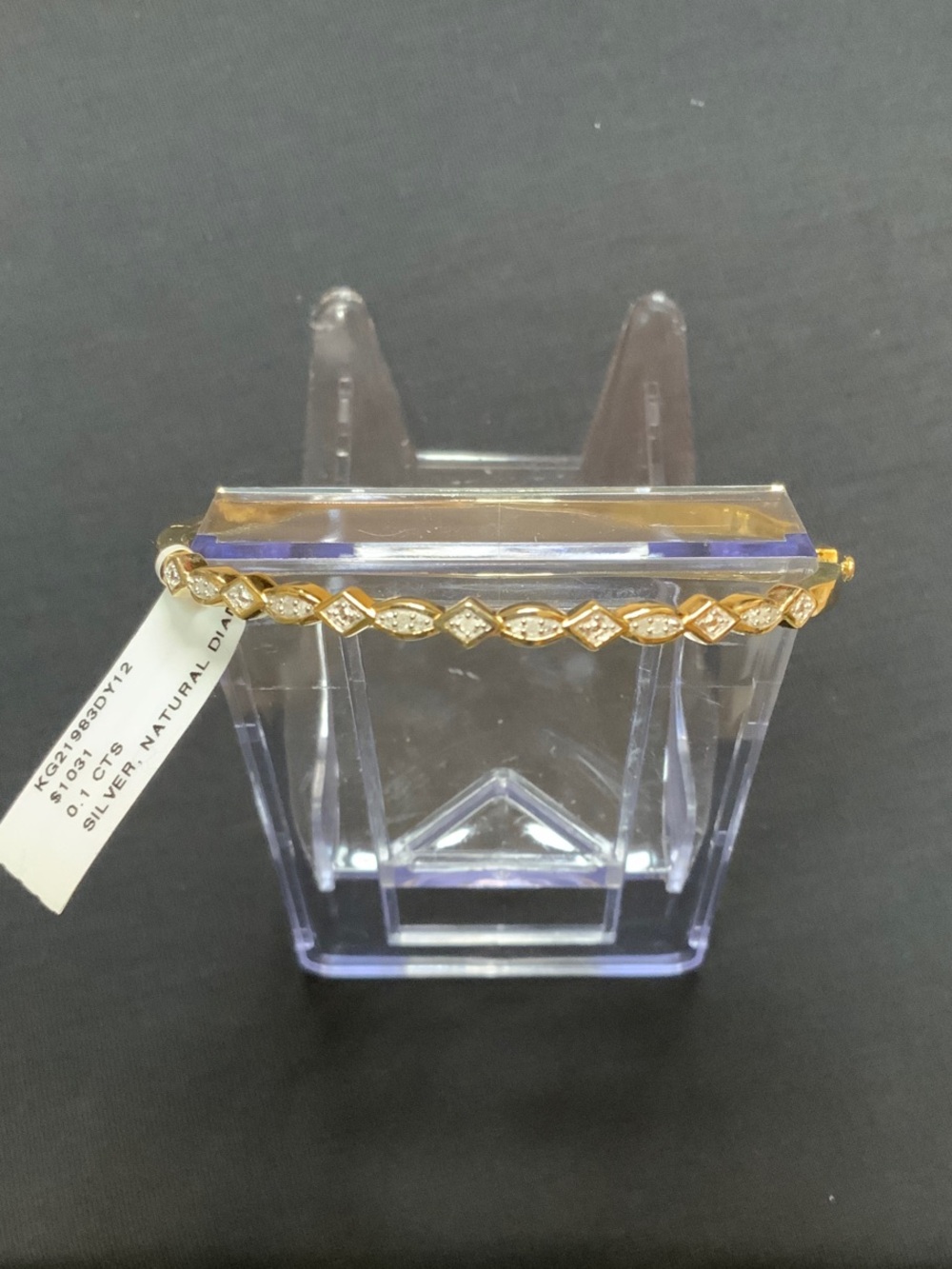 Sterling Silver Bracelet with Natural Diamond Accents